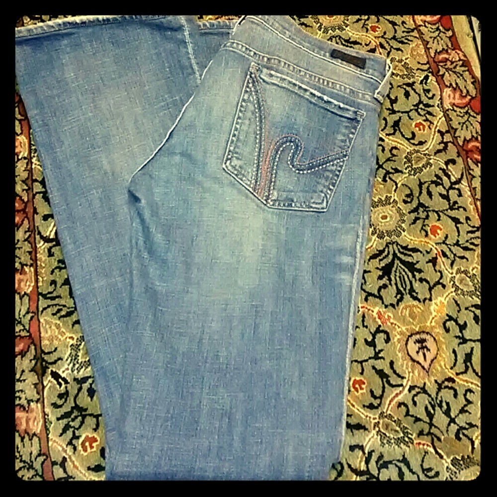 Citizens of Humanity ric rac #108 5 Pocket Factory-Distressed Blue Jeans Size 30